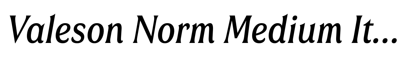 Valeson Norm Medium Italic